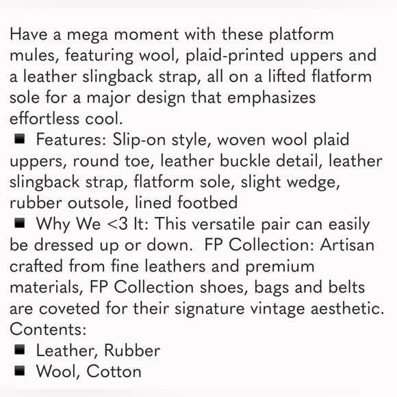 New ‼️ FREE PEOPLE Astrid Platform Mules. Size 8 - Picture 8 of 11